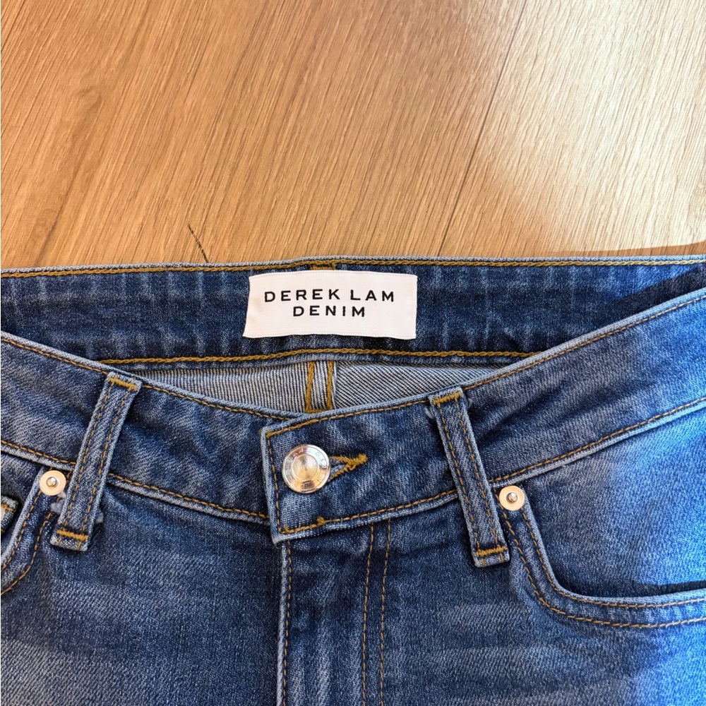 Derek Lam Dark Blue Flare Jeans Sz 26 - Picture 3 of 6